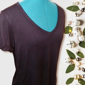 love J | Black V-neck Babydoll Tee Women's Small